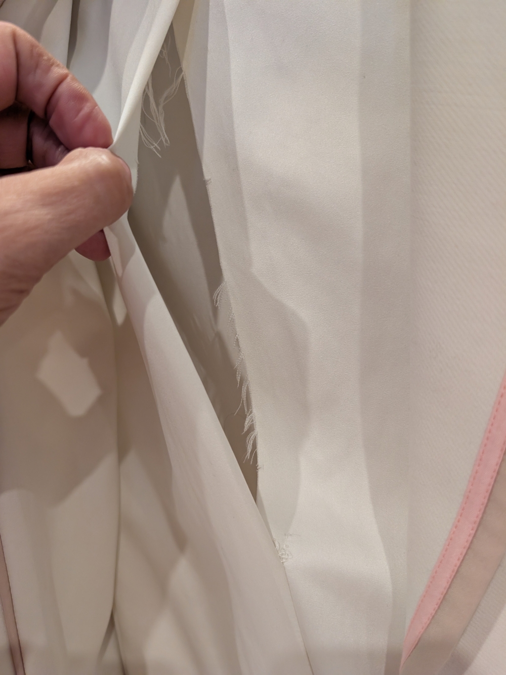 Alice + Olivia Cream Blazer with Pink and Tan Trim - Picture 6 of 6